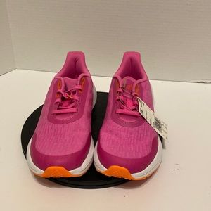Adidas Kids' EQ21 Run Shoes size 5.5 color: pink, white with a hint of orange
